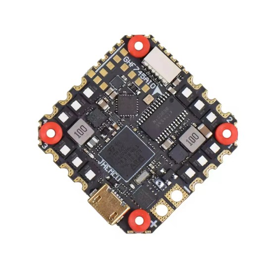 Hot Sales JHEMCU GHF745AIO MPU6000 F745 Flight Controller BLHELI32 G071 40A / 50A 4in1 ESC 25.5X25.5mm 3-6S for Drones
